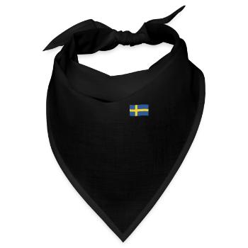 Sweden Flagge Königreich Schweden Fahne Sverige - Bandana Dreieckstuch - Schwarz - Vorne
