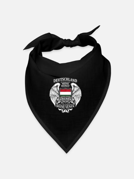 Ungarn - Bandana Dreieckstuch - Schwarz