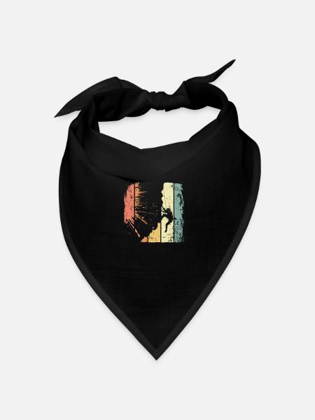 Klettern vintage Kletterer - Bandana Dreieckstuch - Schwarz