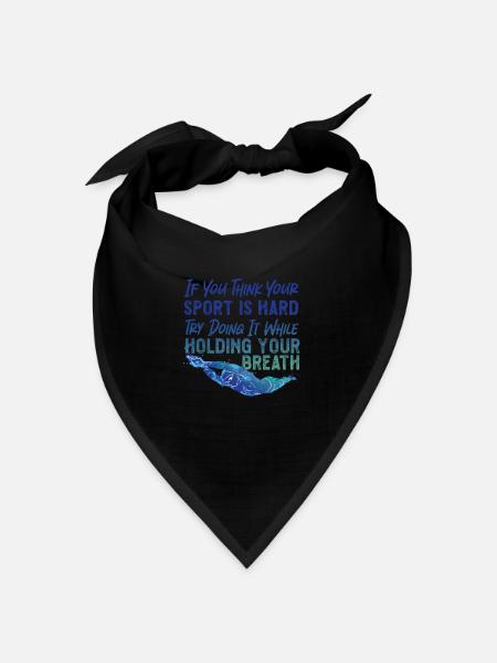 Swimmer Swim Holding Your Breath - Bandana Dreieckstuch - Schwarz