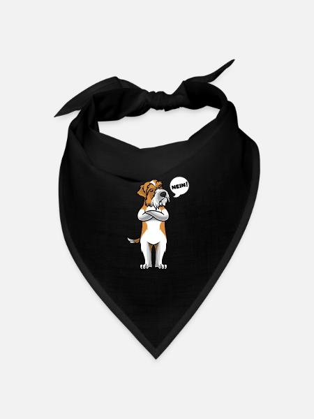 Sturer Kromfohrländer Hund lustig - Bandana Dreieckstuch - Schwarz