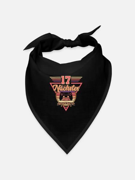 17. Geburtstag Level Freigeschaltet - Bandana Dreieckstuch - Schwarz