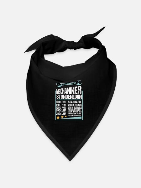 KFZ Auto Mechaniker Beruf Lustig Spruch Geschenk - Bandana Dreieckstuch - Schwarz