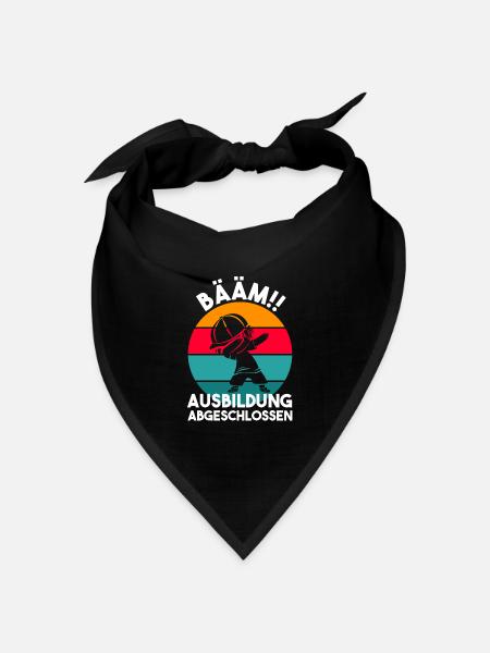 Bääm Ausbildung Abgeschlossen Geselle Azubi - Bandana Dreieckstuch - Schwarz