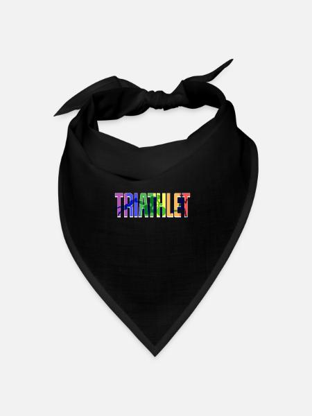 Lgbt Triathlet - Bandana Dreieckstuch - Schwarz