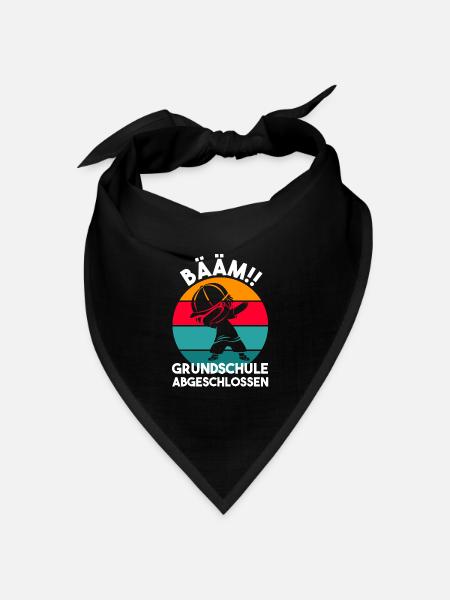 Bääm Grundschule Abgeschlossen Grundschulabschluss - Bandana Dreieckstuch - Schwarz