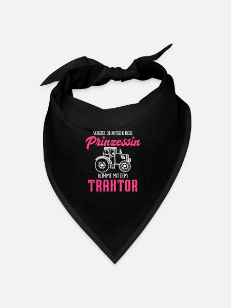 Vergiss die Kutsche diese Prinzessin kommt mit dem - Bandana Dreieckstuch - Schwarz