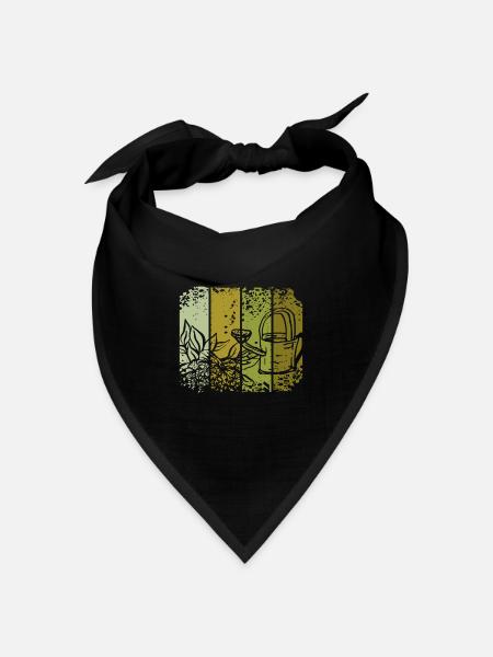 Vintage Gärtener - Bandana Dreieckstuch - Schwarz