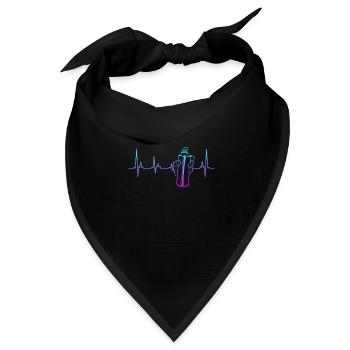 Graffiti Künstler Spray Sprühdose Lackdose - Bandana Dreieckstuch - Schwarz - Vorne