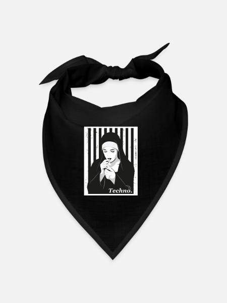 Speedcore Gabber Frenchcore Schranz Hardtekk Rave - Bandana Dreieckstuch - Schwarz
