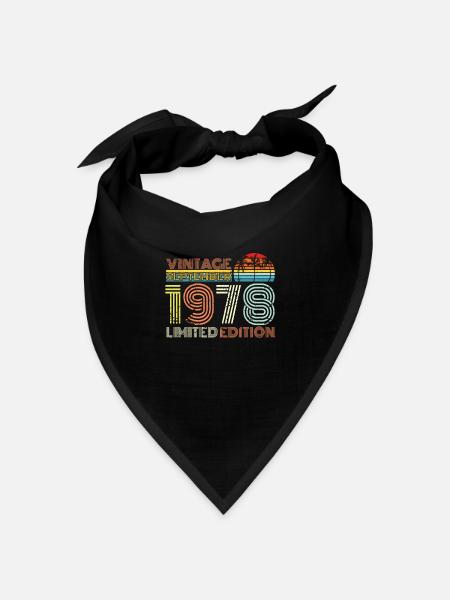 September 1978 Geboren Vintage Geschenk - Bandana Dreieckstuch - Schwarz