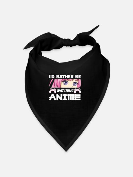 Anime Anime Geschenk - Bandana Dreieckstuch - Schwarz