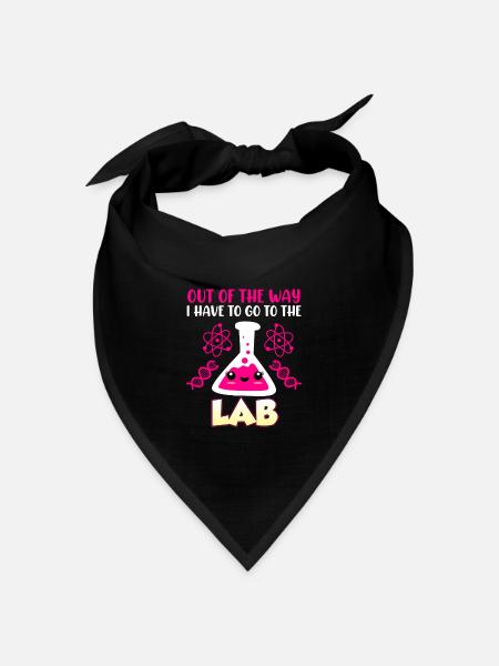 Laboranten Spruch aus dem Weg ich muss ins Labor - Bandana Dreieckstuch - Schwarz