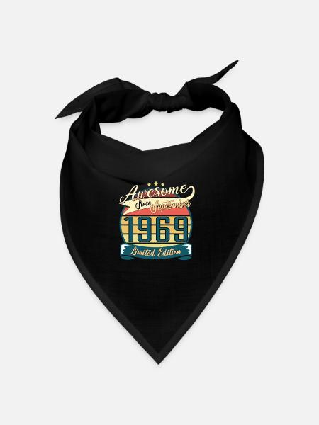 Geboren Im September 1969 Vintage - Bandana Dreieckstuch - Schwarz