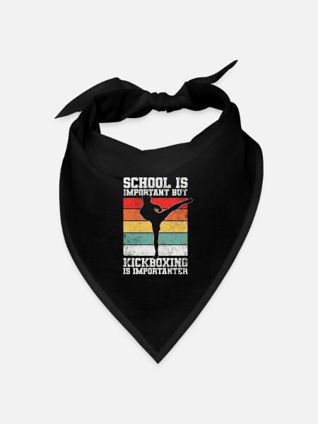 Kickboxen Kickboxer - Bandana Dreieckstuch - Schwarz