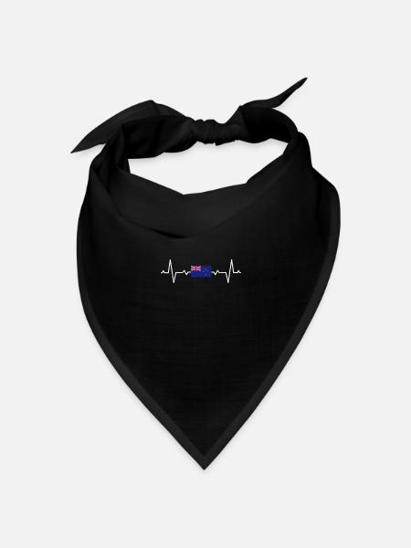 Neuseeland - Bandana Dreieckstuch - Schwarz