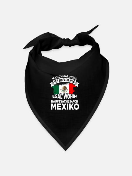 Mexiko Mexikanisch Mexikaner Mexikanisches - Bandana Dreieckstuch - Schwarz