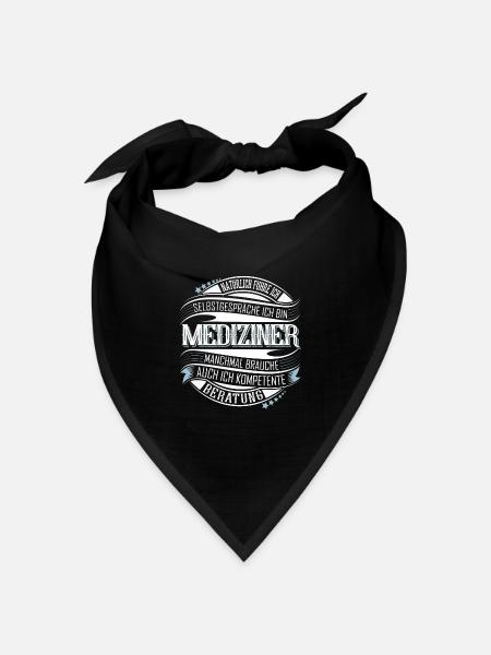 Mediziner - Bandana Dreieckstuch - Schwarz