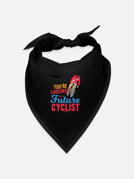 Radsport Fahrrad Kind Baby Sohn - Bandana Dreieckstuch - Schwarz