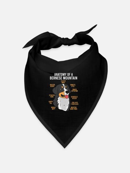 Berner Sennenhund Hund Anatomie Hundliebhaber - Bandana Dreieckstuch - Schwarz