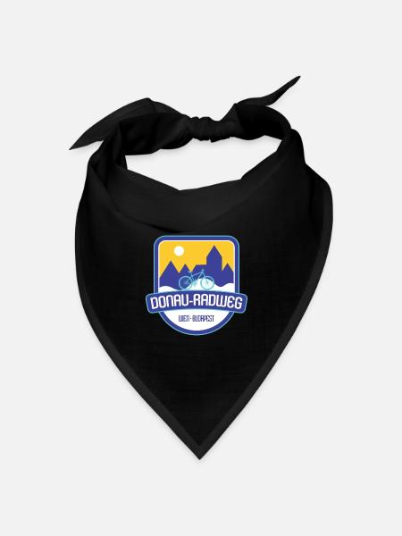 Donau-Radweg - Wien - Budapest - Bandana Dreieckstuch - Schwarz