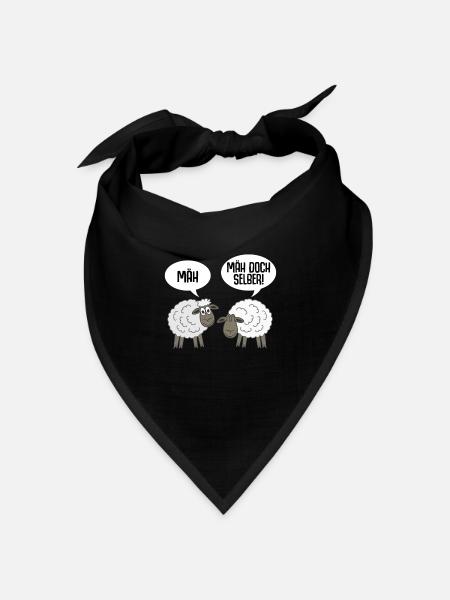 Schaf lustig Schafe - Bandana Dreieckstuch - Schwarz