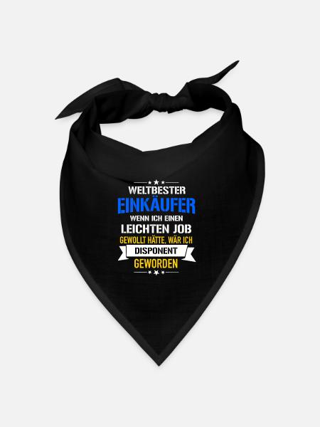 Lustiger Spruch Weltbester Einkäufer Disponent - Bandana Dreieckstuch - Schwarz