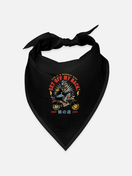 Life is a Monkey Bike - Bandana Dreieckstuch - Schwarz