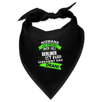 Berlin , Berliner , Hauptstadt, BERLIN Deutschland - Bandana Dreieckstuch - Schwarz - Vorne