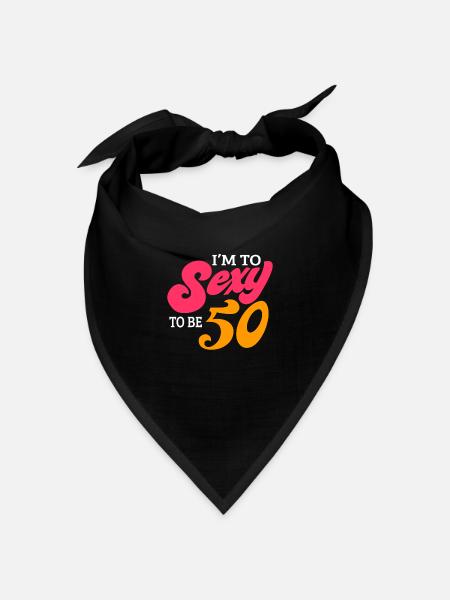 50. Geburtstag - Bandana Dreieckstuch - Schwarz