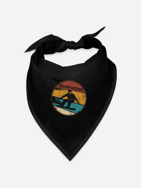 Snowboard Winter Sport Snowboarder Geschenkidee - Bandana Dreieckstuch - Schwarz