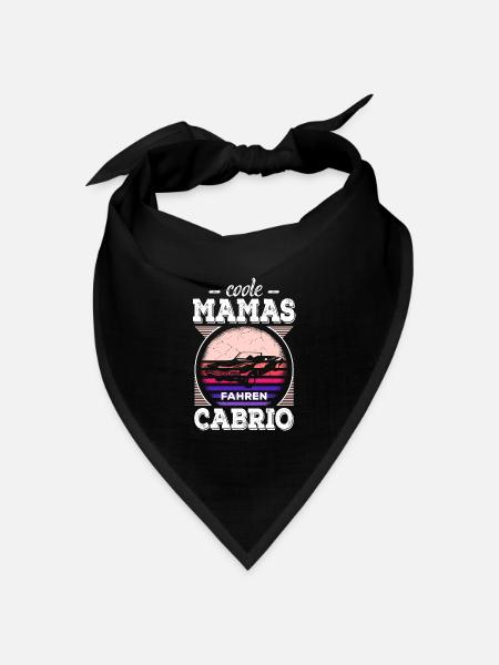 Coole Mamas Fahren Cabrio Retro Auto Oldtimer - Bandana Dreieckstuch - Schwarz