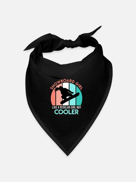 Frauen Snowboard Spruch Snowboard Girl Boarder - Bandana Dreieckstuch - Schwarz
