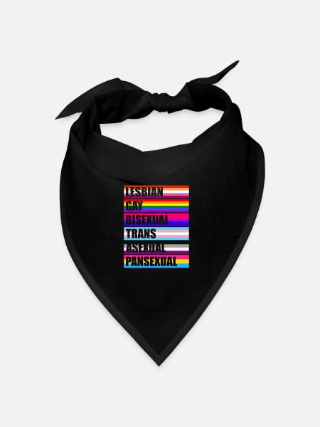 LGBT Flaggen - Bandana Dreieckstuch - Schwarz