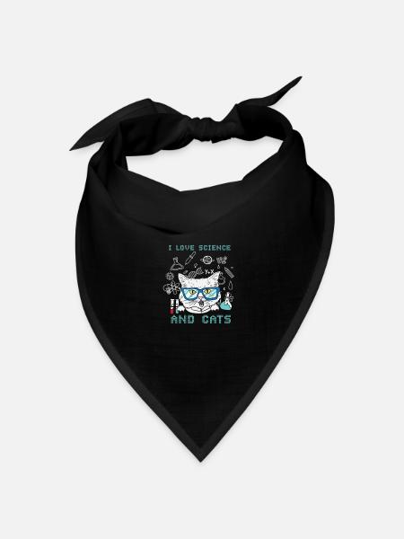 Wissenschaft Forschung Labor Katzen - Bandana Dreieckstuch - Schwarz