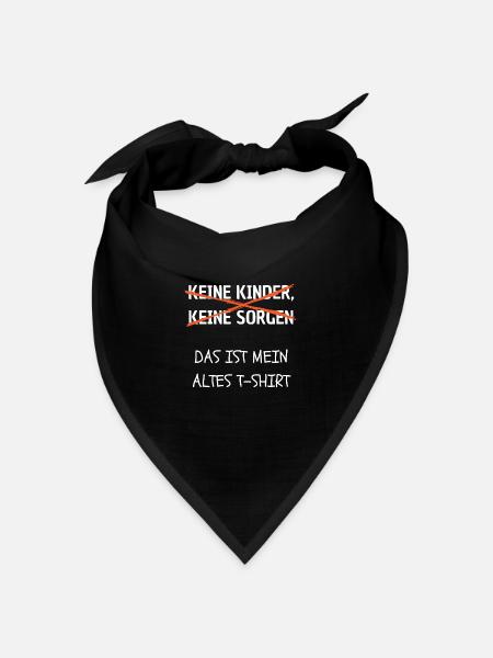 Keine Kinder Keine Sorgen Eltern Humor Familie - Bandana Dreieckstuch - Schwarz