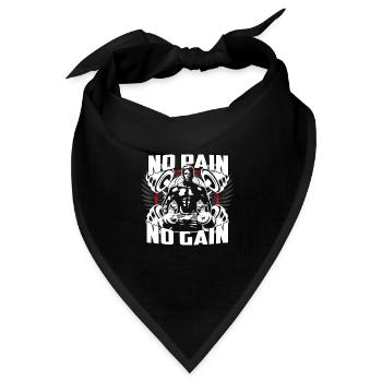 NO PAIN NO GAIN - Bandana Dreieckstuch - Schwarz - Vorne