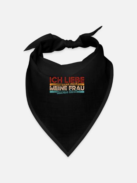 Tauchen Taucher - Bandana Dreieckstuch - Schwarz