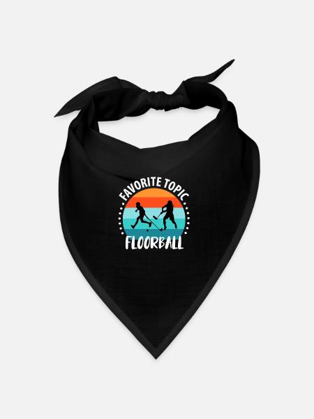 Floorball Unihockey Feldhockey Hallenhockey - Bandana Dreieckstuch - Schwarz