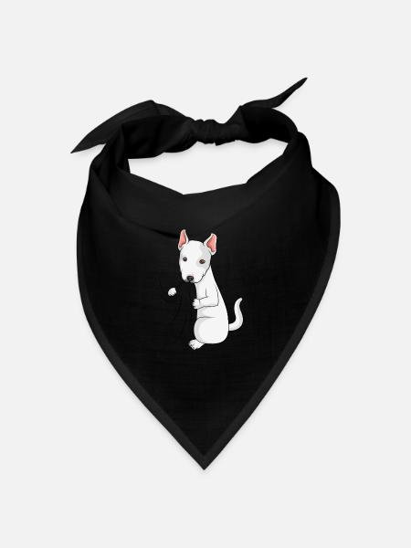 Bullterrier Liebhaber Hunde Liebe Bull Terrier - Bandana Dreieckstuch - Schwarz
