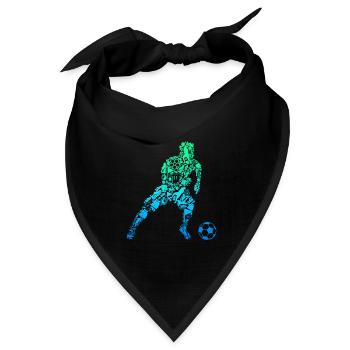 Fußball Fußballer Kinder Jungen - Bandana Dreieckstuch - Schwarz - Vorne