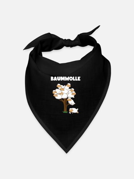 Lustiger Comic Baumwolle Schaf Spruch Geschenk - Bandana Dreieckstuch - Schwarz