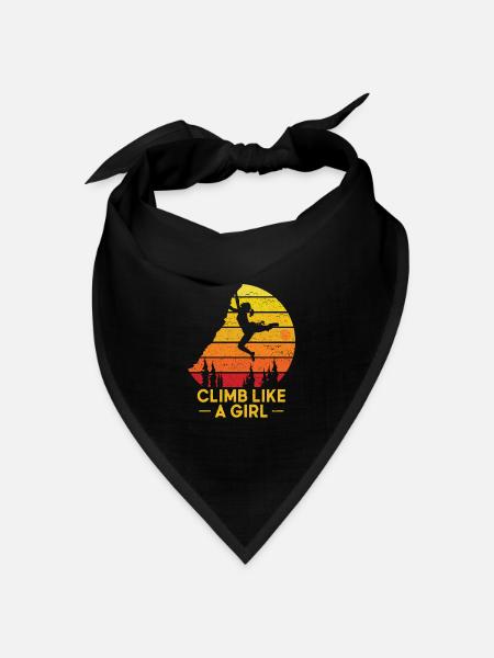 Felsklettern Boulder Klettern Bergsteigen - Bandana Dreieckstuch - Schwarz