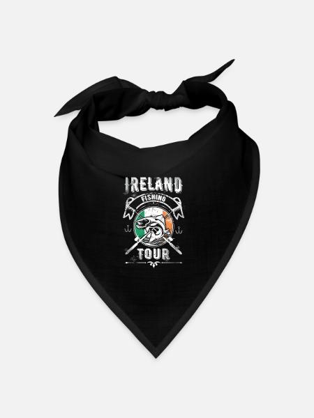 Irland Angeln Fishing Tour - Bandana Dreieckstuch - Schwarz
