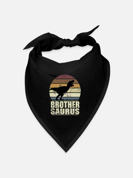 BrotherSaurus Rex Dinosaurier Dino Brother Saurus - Bandana Dreieckstuch - Schwarz