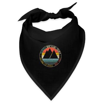 Chamonix Hemd, Mont Blanc Frankreich T-Shirt, Chamonix - Bandana Dreieckstuch - Schwarz - Vorne