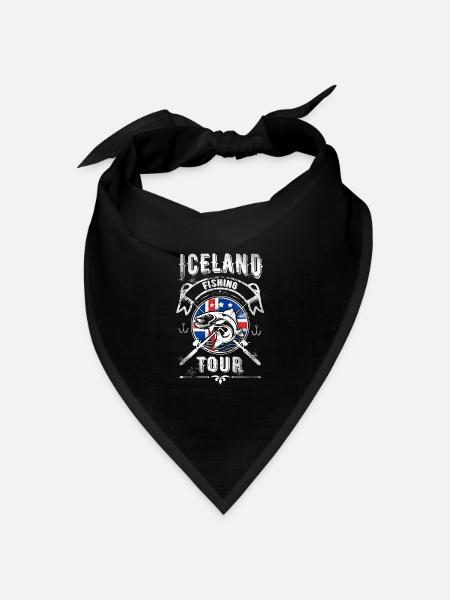 Island Angeln Fishing Tour - Bandana Dreieckstuch - Schwarz