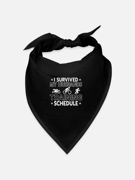 Triathlon Swim Bike Run Triathlete Sport Gift - Bandana Dreieckstuch - Schwarz