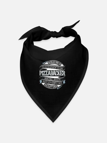 Pizzabäcker - Bandana Dreieckstuch - Schwarz