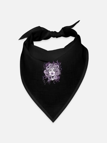 Medusa Griechische Mythologie Gott Göttin Grieche - Bandana Dreieckstuch - Schwarz